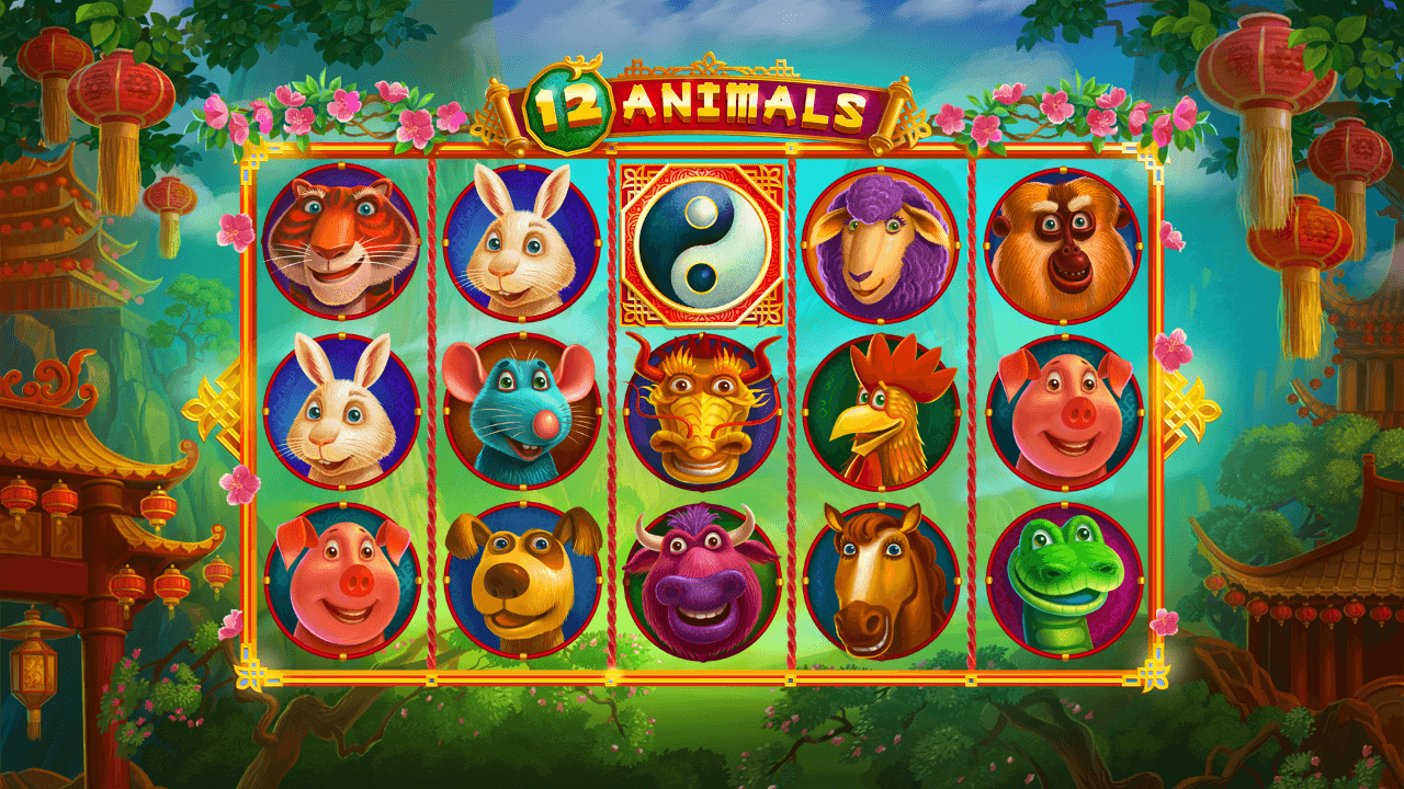 12 animal animated slot